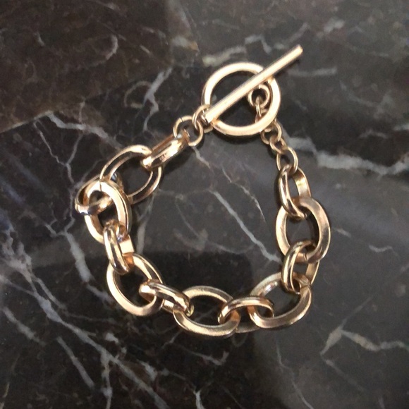 Chunky linked bracelet gold plated - Picture 3 of 5